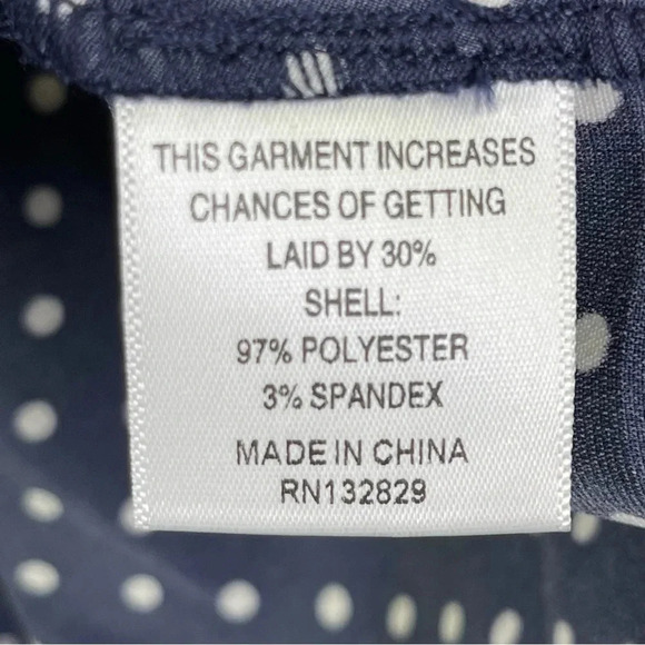 LPA Cecilia Top in Navy Dot XL NWT - Picture 12 of 13